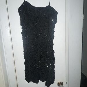 Black sequin hoco dress size medium